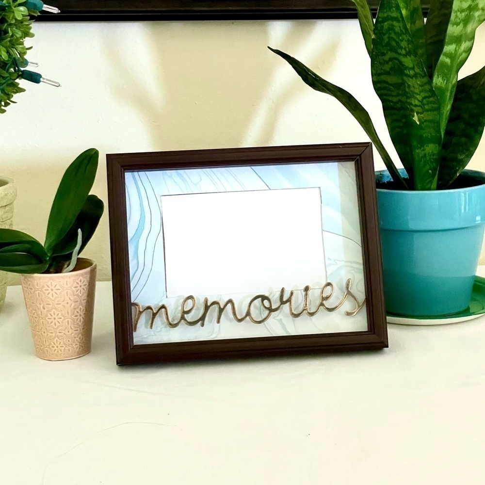 2/$10 Gold Scroll Memories Picture Frame,